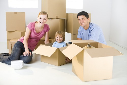 Removal team helping with a house move in West Wimbledon