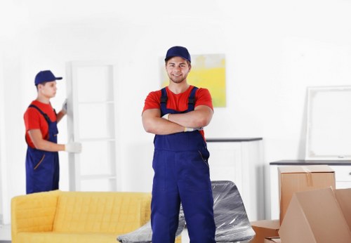 Removal team helping with a home move in West Wimbledon