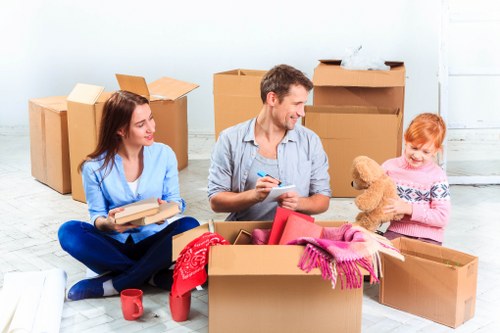 Local office relocation team handling commercial move logistics in Westwimbledon