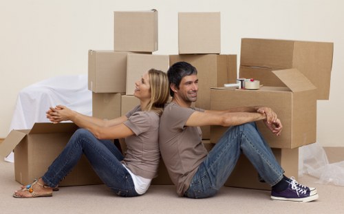 Removal team handling furniture with care during a safe move