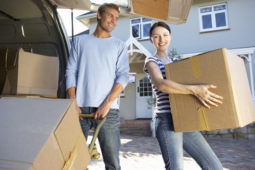 Removal team preparing a property move in West Wimbledon