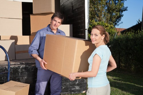 Preparing unwanted furniture for collection in West Wimbledon